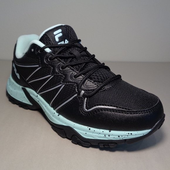 Fila Size 8 M QUADRIX Black / Aqua Trail Sneakers New Women's Shoes - Picture 5 of 16